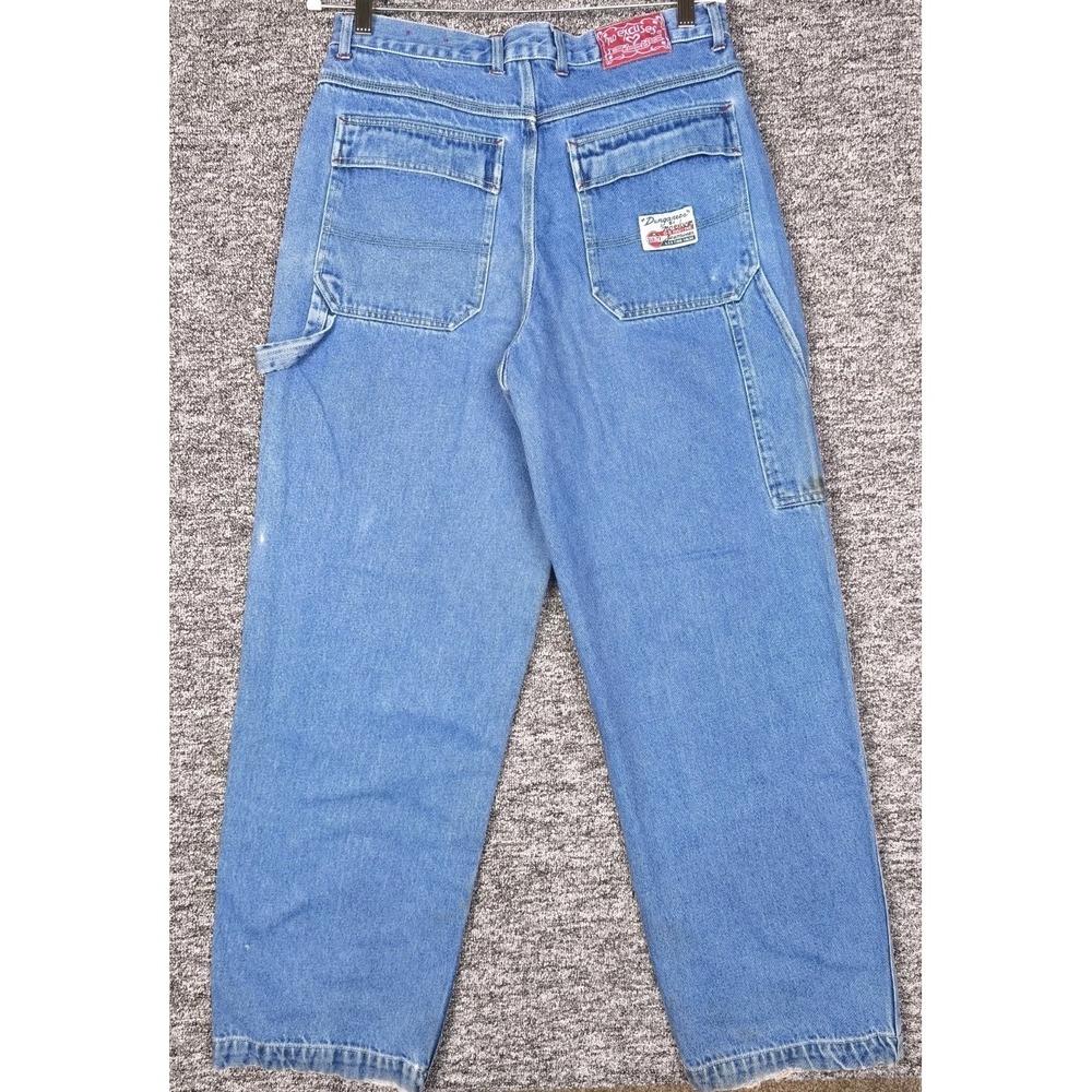 Vintage Y2K No Excuses Utility Leg Carpenter Jeans 13/14 Baggy Wide Leg Blue